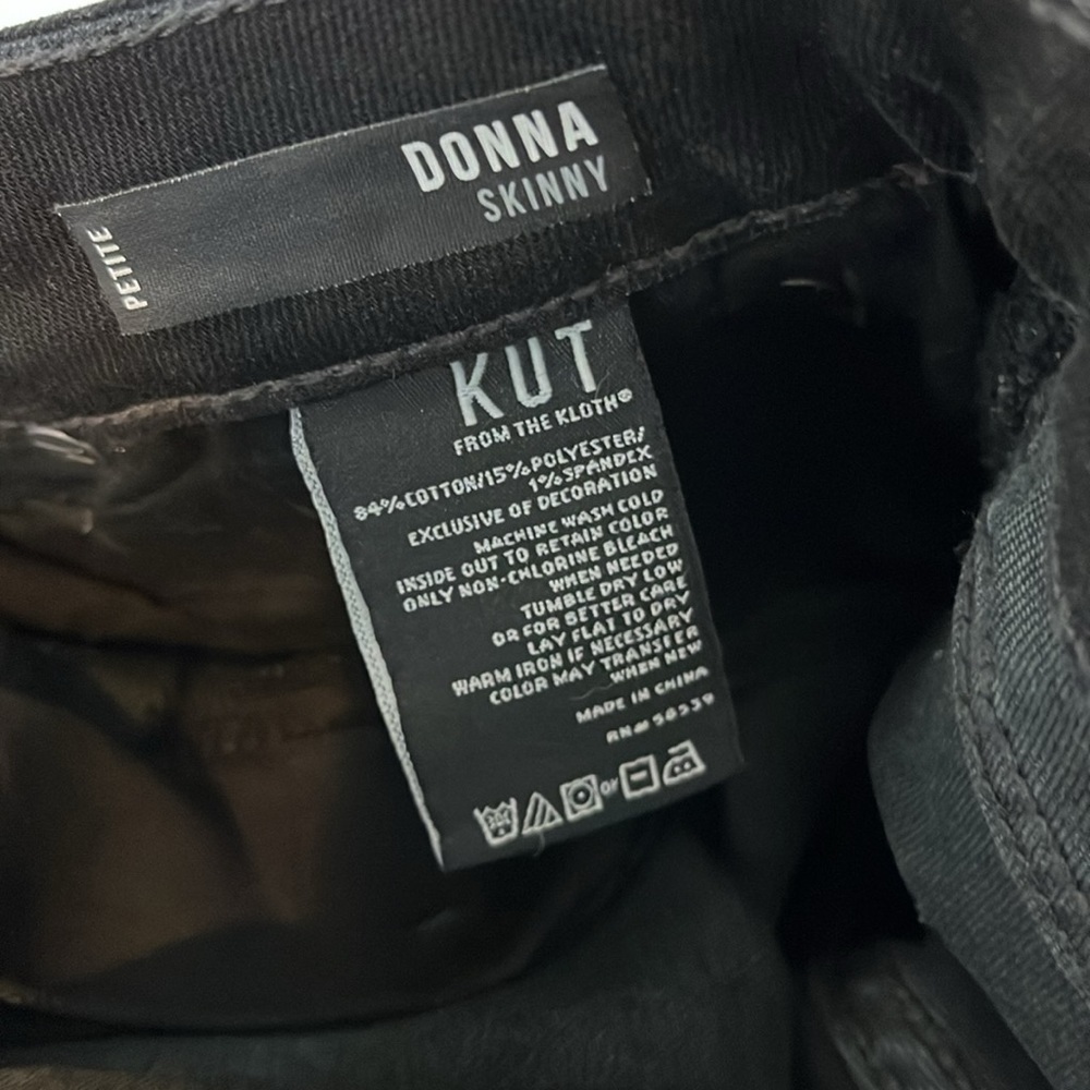 KUT from the Kloth Donna High-Rise Ankle Skinny Jeans in Black Size 6‎ - Picture 11 of 12